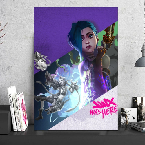 Cuadro Decorativo Jinx Was Here League Of Legends 40x60cm