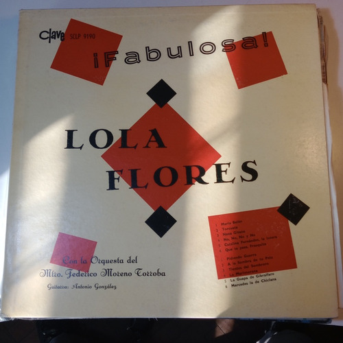 Lola Flores Fabulosa Disco De Vinilo Federico Moreno T