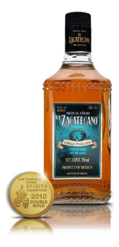 Caja De 12 Mezcal El Zacatecano Añejo 750 Ml