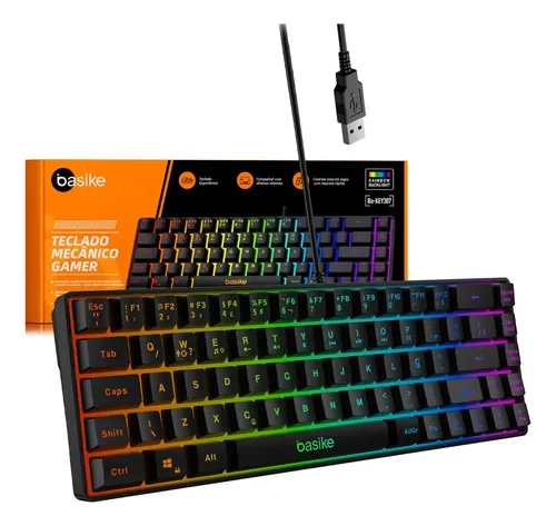 Teclado Computador Usb, Teclado Rgb Rainbow Backlight Sem Teclado...