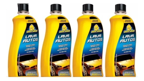 Kit 4 Shampoo Automotivo Lava Autos Alto Brilho