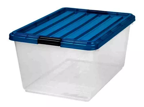 Caja organizadora 39 l trans tapa blanca bajo cama