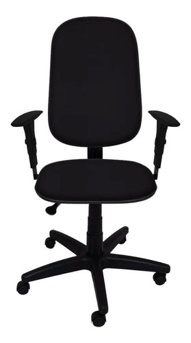 Imagem 1 de 2 de Cadeira de escritório Ecoflex 383-GIR  preta com estofado de tecido
