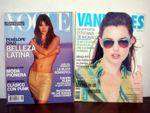 Revista Vogue (agosto 2001) + Revista Vanidades (abril 2001)