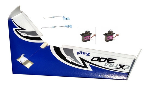 Aeromodelo Asa Zagi 1 Metro De Asa Com Linkagem + 2 Servos Mg90s Horizon Cor Azul Escuro