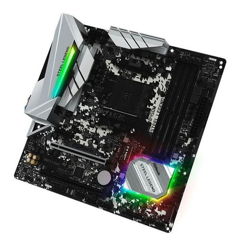 Placa Mae Asrock B450m Steel Legend Chipset B450 Am4 Ddr4