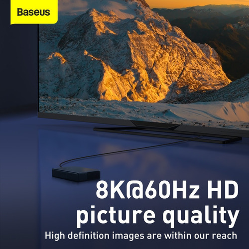 Imagen 3 de 10 de Cable Hdmi A Hdmi 3m Baseus 8k Hd/ 48gbps / 60hz / Premium