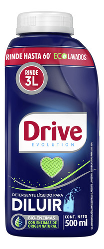 Drive Detergente Líquido Para Diluir 500ml Rinde Para 3 Lit