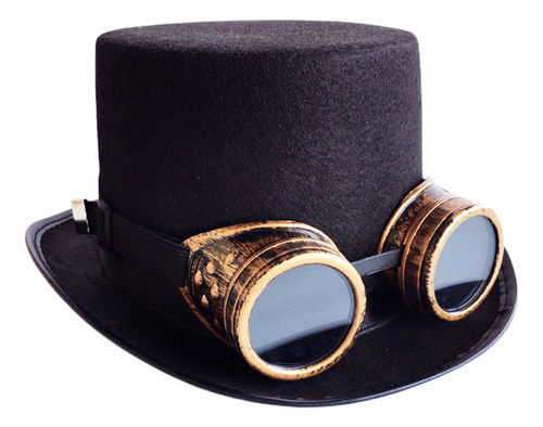 (b) Gafas Steampunk Top Hat Gear Gafas Punk Hat Gothic Heads