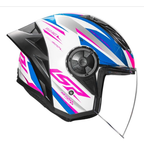 Capacete Ls2 Airflow 2 Draze Wht Blu/pink Draze 60