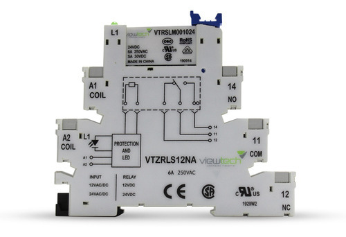 Rele De Interface 6a 24vcc 1naf View Tech