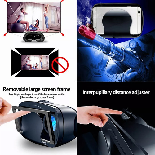 Audífonos Vrg Pro 3d Vr Con Luz Azul, Protección Ocular 3d