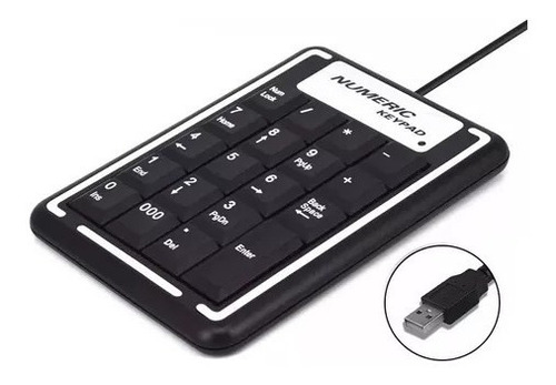 Teclado Numérico Usb Para Notebook Pc Con Cable Keypad / R&r