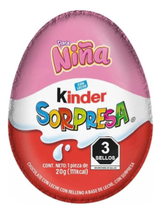 Huevo Kinder Sorpresa 8 Pz Niña