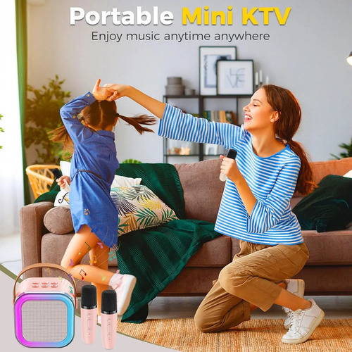 H Karaoke Infantil 2p Microfono Para Niños Altavoces
