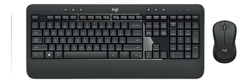 Kit de teclado y mouse inalámbrico Logitech MK540 Español Latinoamérica de color negro