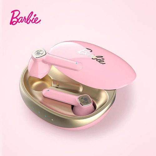 Auriculares Barbie Fashion Kawaii Retro Para Niñas, Inalámbr