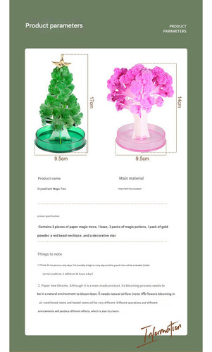 Árbol Mágico, Árbol De Cristal De Juguete Novedoso Denavidad