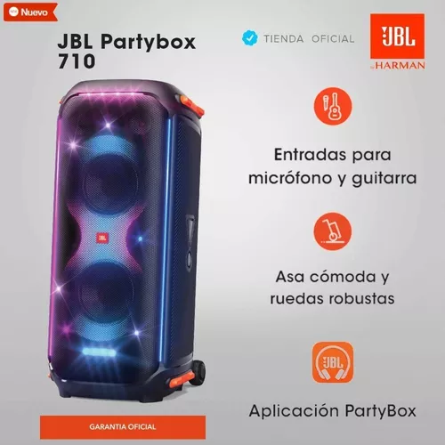 Parlante Jbl Partybox 710 Con Ruedas Luces 800w Ipx4 Bt 5.1
