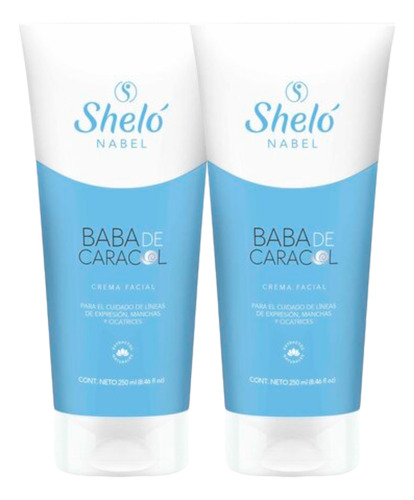 Crema Facial Baba De Caracol Shelo Nabel® 250ml. 2 Piezas
