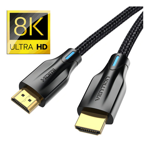 Cable Hdmi 8k Vention V 2.1 60hz 1.5 Metros Lap Tv Pc Ps5 4k