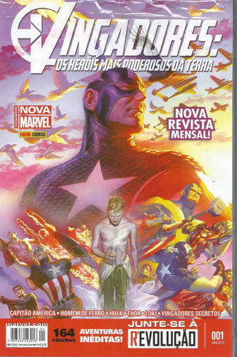 Vingadores Os Heróis Mais Poderosos Da Terra Nº 01 - Editora Panini - 164 Páginas Em Português - Capa Mole Bonellihq 1 Cx03b A19