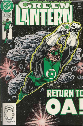 Green Lantern N° 05 - Em Inglês - Editora Dc - Formato 17 X 26 - Capa Mole - 1990 - Bonellihq Cx02 Abr24
