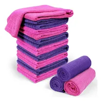 Comprar Paños De Limpieza Reutilizables De Microfibra Sin Pelusa, Pa Color Pink + Purple