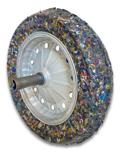 Roda Pneu Maciço Force + Eixo Carrinho De Mão 150kg 3.25x8