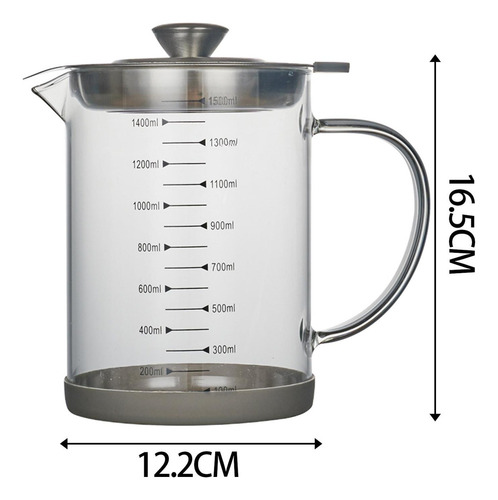 Fweaad Botella De Aceite De Cocina Grande De Vidrio 1500ml