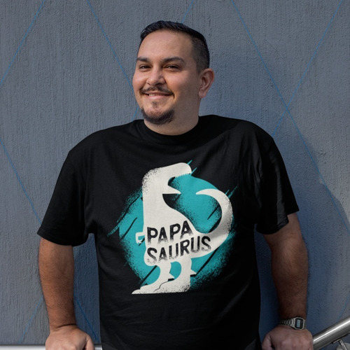 Imagen 2 de 4 de Playera Para Hombre - Día Del Padre- Dinosaurio -papa Saurus
