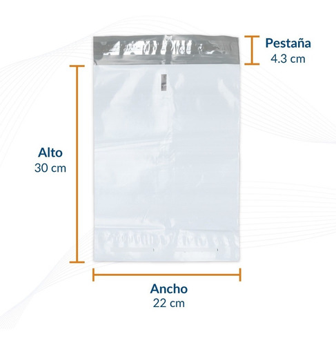 100 Bolsas Sobres Para Envios Paqueteria Ecommerce 22x30cm Blanco