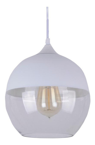 Colgante Cristal Mitte 1 Luz Blanco Deco Moderno Apto Led 