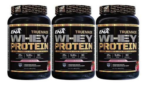 Whey Protein True Made Ena  3 X 2 Lb Aislada + Concentrada