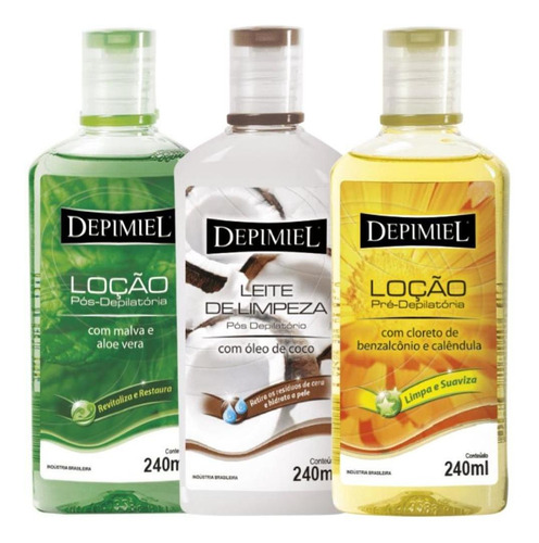 Kit Leite De Limpeza E Loção Pós E Pré Depilatório Depimiel