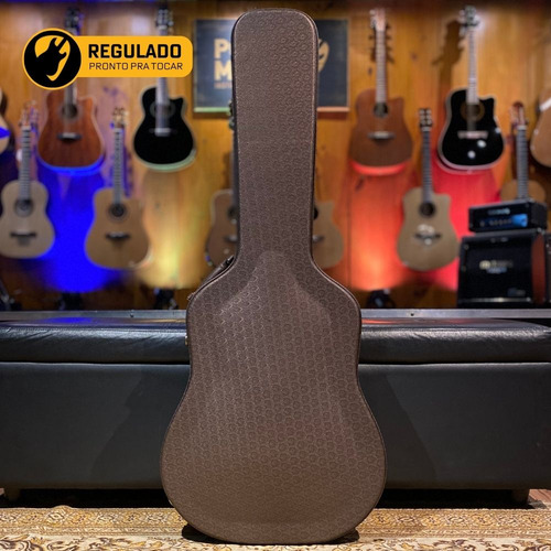 Violão Tagima Café Cf2000 Folk Aço Fishman C/ Case Luxo