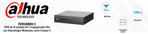 Dvr Dahua 5mp 3k 8 Canales + 4 Ip Busqueda Humanos Vehiculos