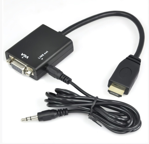 Adaptador Hdtv-m A Vga-h 25cm Con Sonido