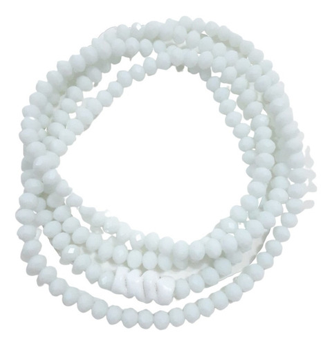 Guía de cristal Oxalá, 8 mm, 60 cm, para candomblé, color blanco