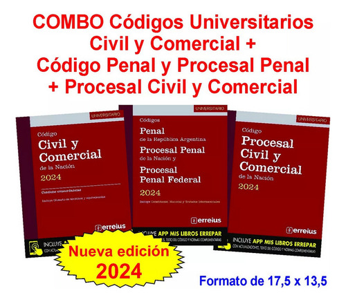 Pack Civil, Penal, Procesal Civil + Penal Federal Ultima Ed