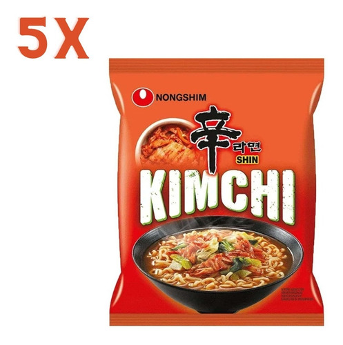Combo 5x Lamen Coreano Kimchi 120g