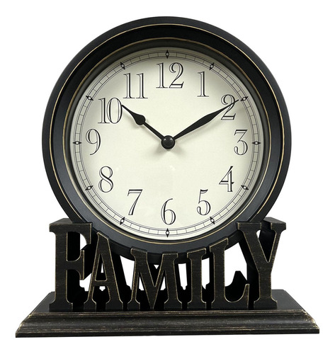 Reloj De Mesa Redondo Con Soporte Decorativo Que No Hace Tic