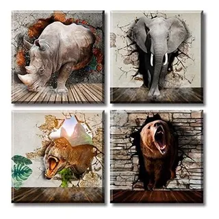Vinilo Decorativo Para Pared Animales Salvajes Elefante Foto