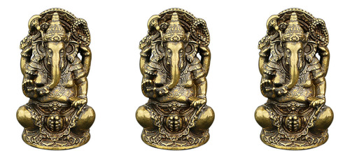 Juego De 3 Estatuas Budistas De Lord Ganesha Con Esculturas