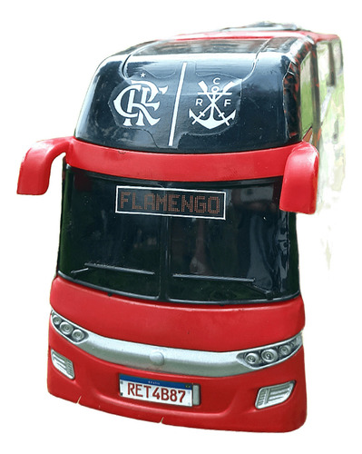 Miniatura De Ônibus Flamengo Jogamos Juntos 2025 40cmx12cm Vermelho