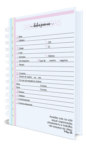 Agenda Art Paper Da Bá Cor Branco Com Design Listras