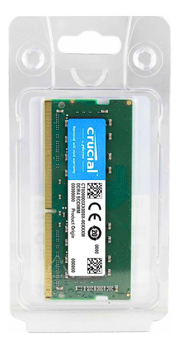Memoria Ram 8gb De Notebook Ddr4 3200mhz Sodimm Crucial