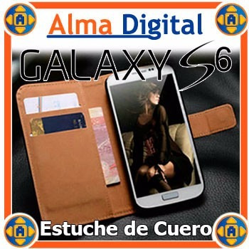Estuche Cuero Samsung S6 Galaxy Funda Forro Tipo Libreta Svi
