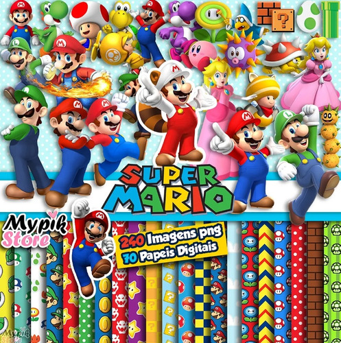 Kit Imagenes Png Cliparts Fondos Super Mario Bros Mp01