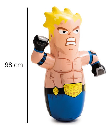 Bobo Muñeco Luchador Inflable Golpeable Niños Punching 2 Color Luchador 2
